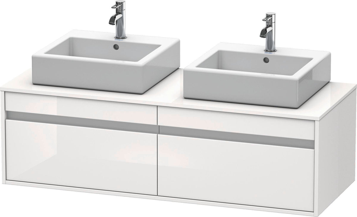 DURAVIT Ketho Waschtischunterbau wandhängend 1400 mm, 2 Auszüge, weiß matt