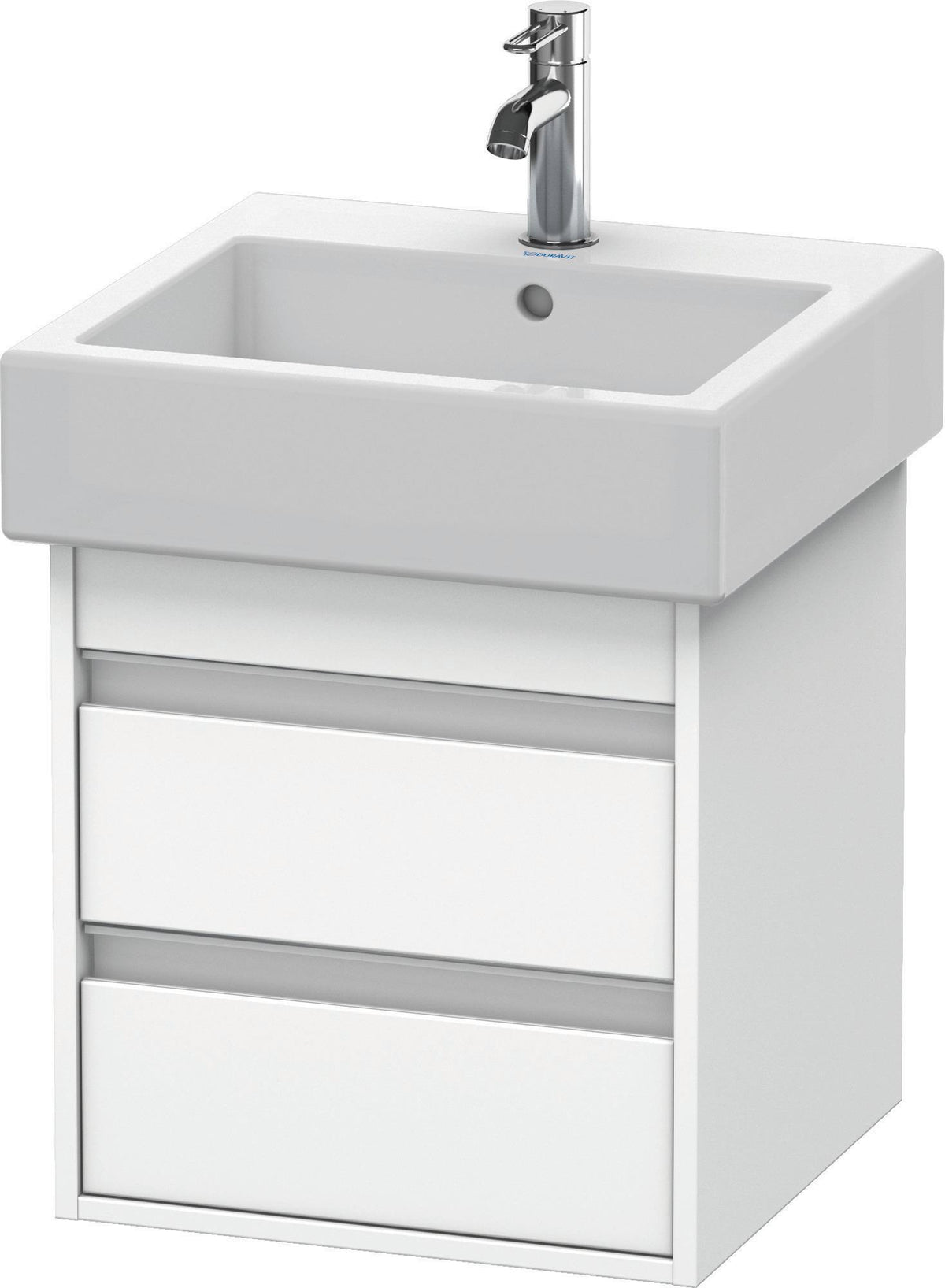 DURAVIT Ketho Waschtischunterbau wandhängend 440x450x480 mm, 2 Schubkästen, weiß matt