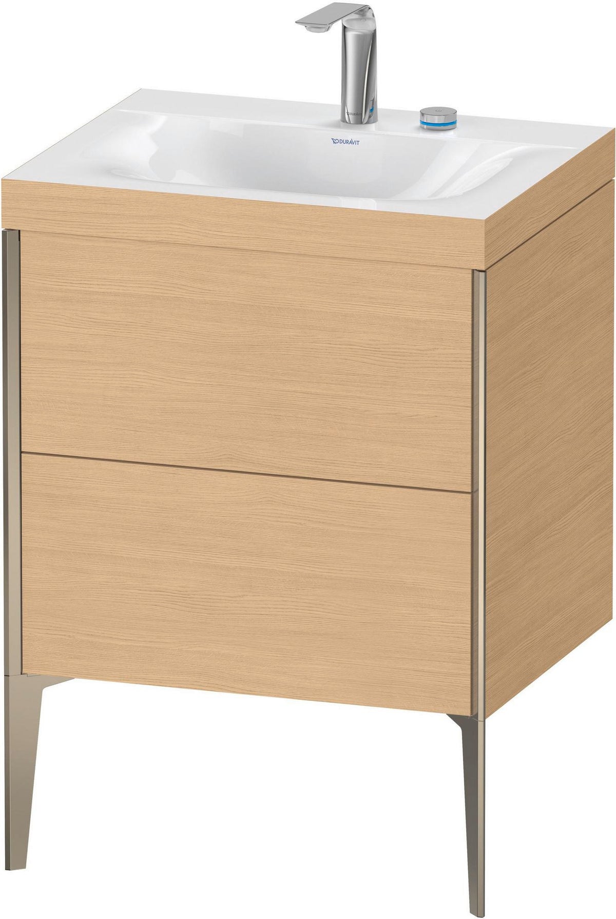 DURAVIT XViu c-bonded Set 480x600x610 mm – 2 Auszüge, champagner matt/Eiche Natur