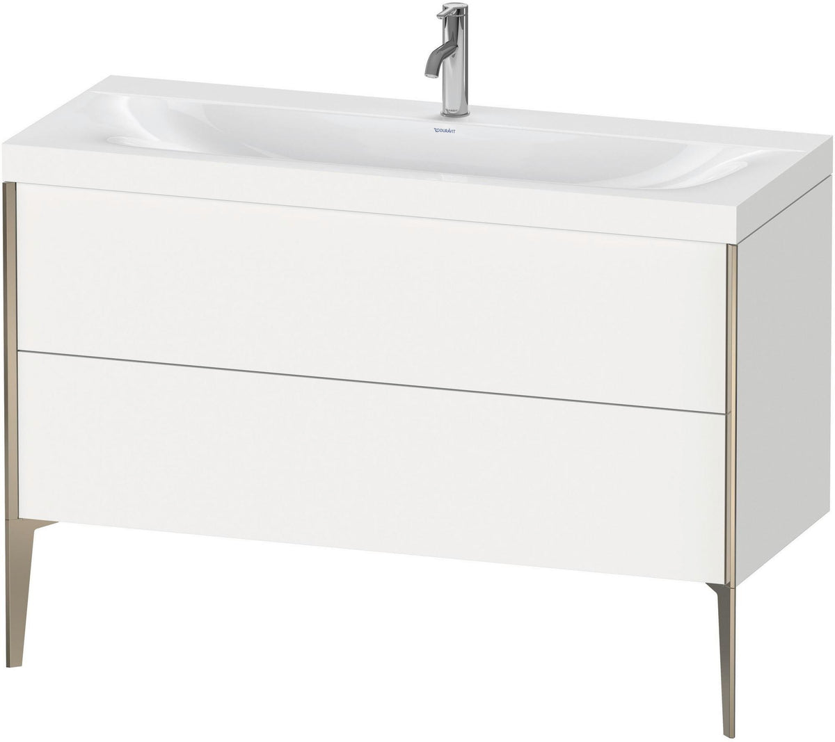 DURAVIT XViu c-bonded Waschtischset 1200 mm weiß mit Push-Open und Soft-Close