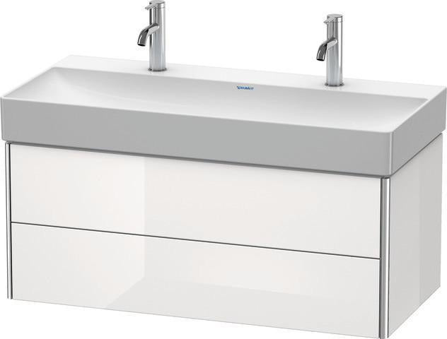 Duravit XSquare Waschtischunterbau 984 mm mit zwei Schubkästen in Steingrau matt