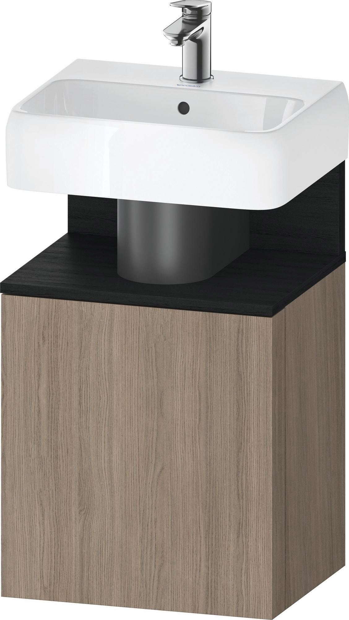 DURAVIT Qatego Waschtischunterbau 440 mm Eiche Terra Matt, 1 Tür links, Tip-On