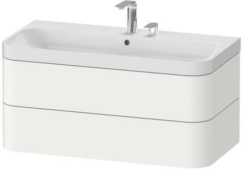 Duravit Waschtischset Happy D.2 Plus 975x490mm ein Hahnloch taupe supermatt