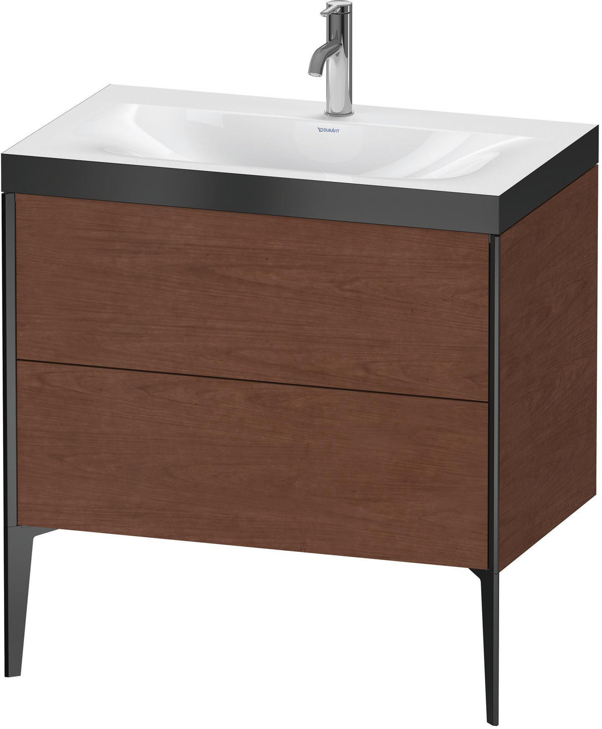 Duravit XViu c-bonded Waschtischset bodenstehend 800 mm mit 2 Auszügen, Push-Open und Soft-Close
