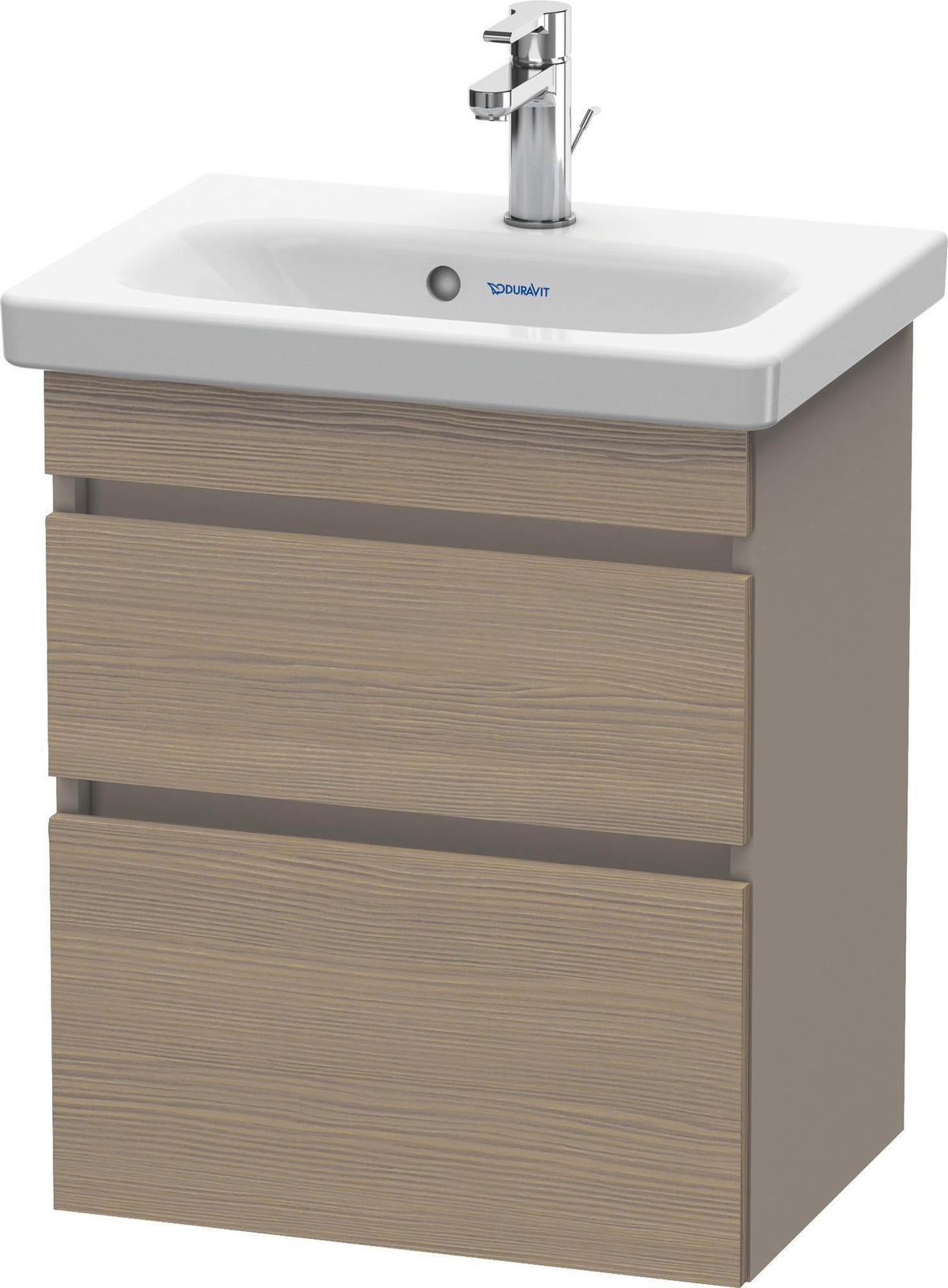 DURAVIT DuraStyle Waschtischunterbau wandhängend 610x500x370 mm Eiche Terra/Weiß Matt