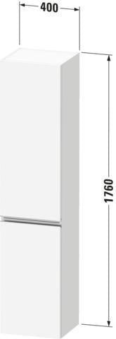 DURAVIT Sivida Hochschrank 400x374x1770 mm, 2 Türen, Soft-Close, matt