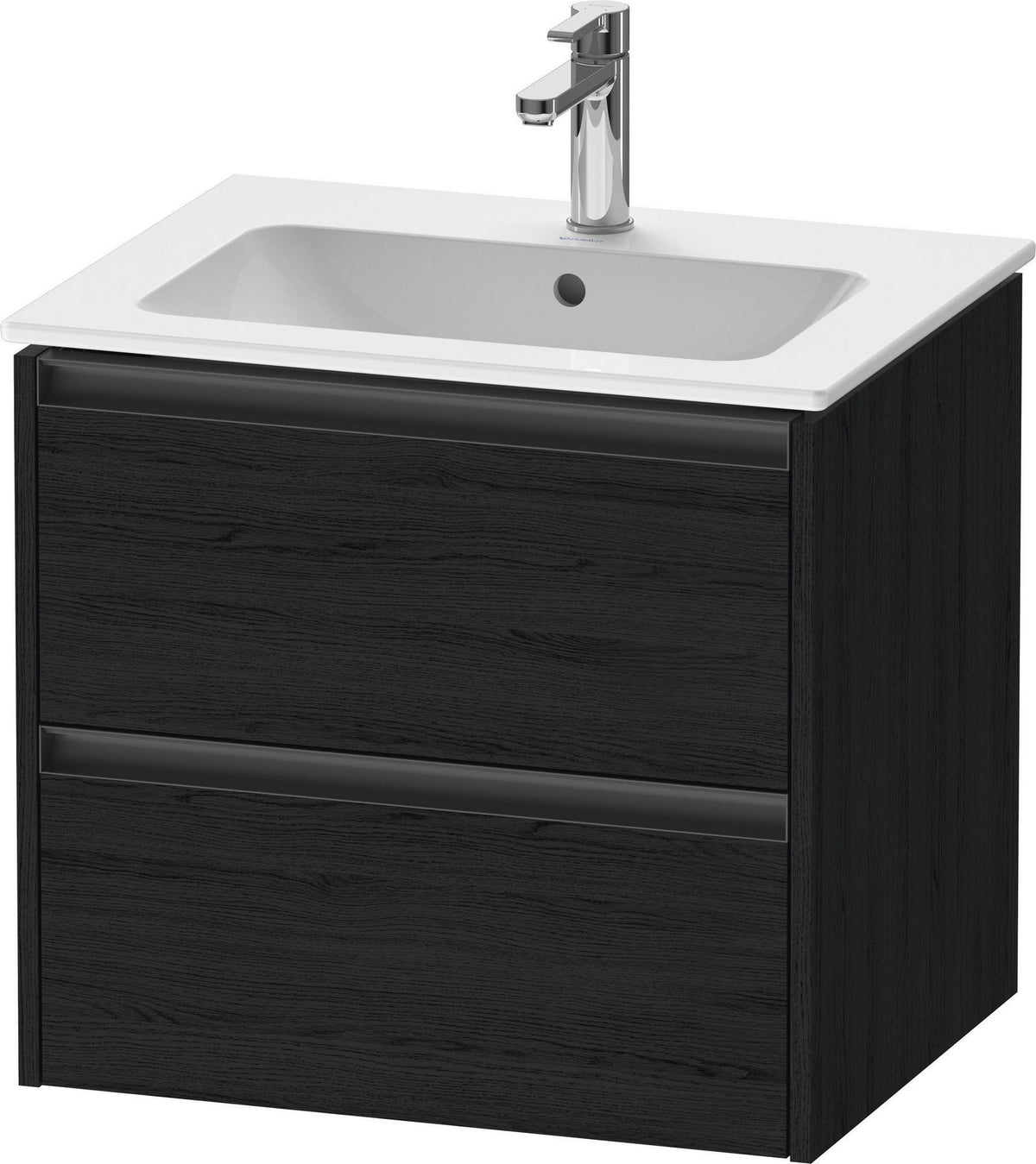 DURAVIT Ketho.2 Waschtischunterbau 610 mm betongrau matt mit 2 Schubkästen und Soft-Close