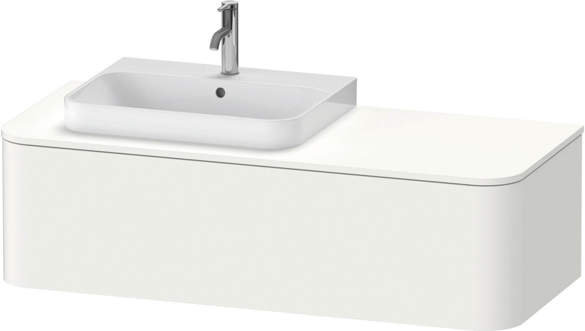 DURAVIT Happy D.2 Konsolenwaschtischunterbau 1300 mm taupe supermatt mit Tip-On Technik und LED