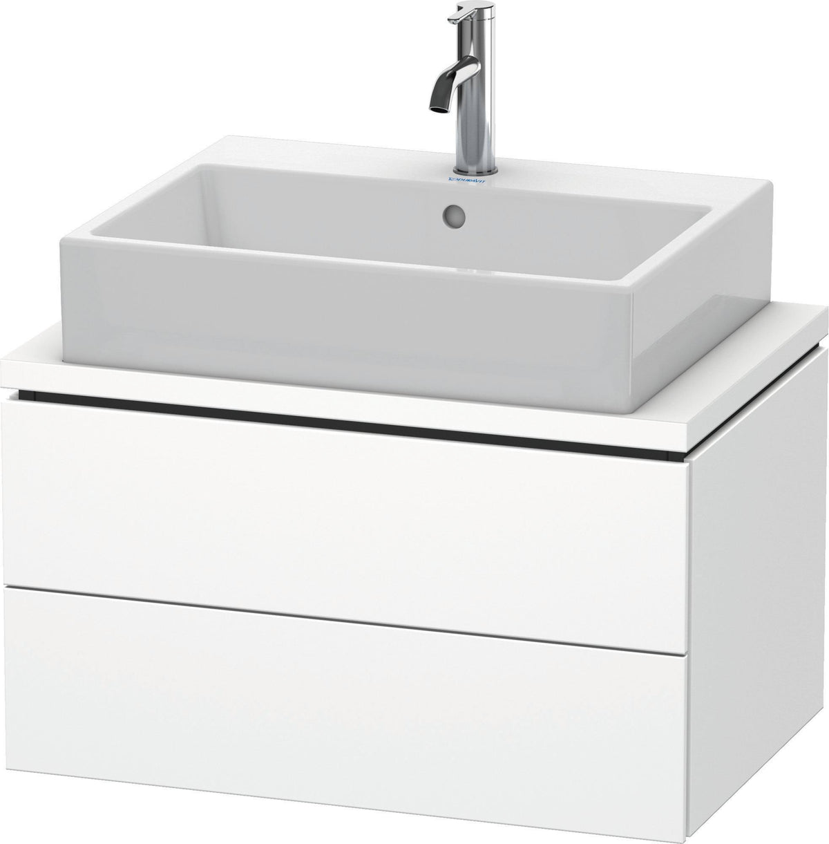 Duravit L-Cube Konsolenwaschtischunterbau 720 mm betongrau matt mit 2 Schubkästen und Tip-On-Technik