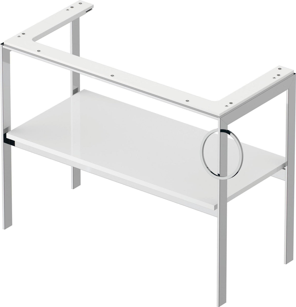 DURAVIT White Tulip Metallkonsole 984 mm von Philippe Starck – Höhenverstellbar, Weiß Seidenmatt