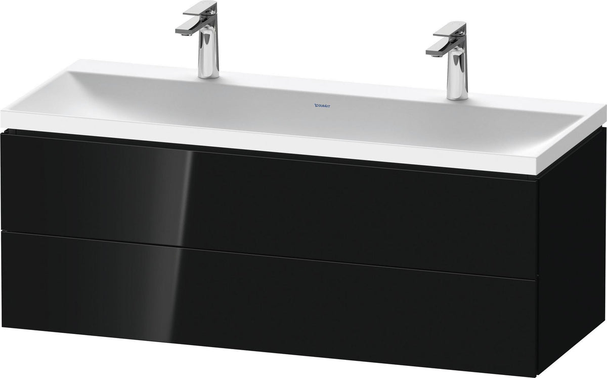 DURAVIT L-Cube Waschtischset 1200x480x480 mm, Eiche, 2 Schubkästen, wandhängend, Tip-on