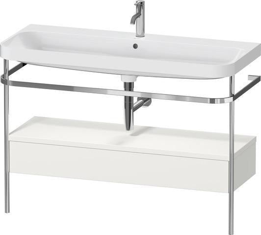 Duravit Waschtischset Happy D.2 Plus 1175x490mm Taupe Supermatt Ein Hahnloch