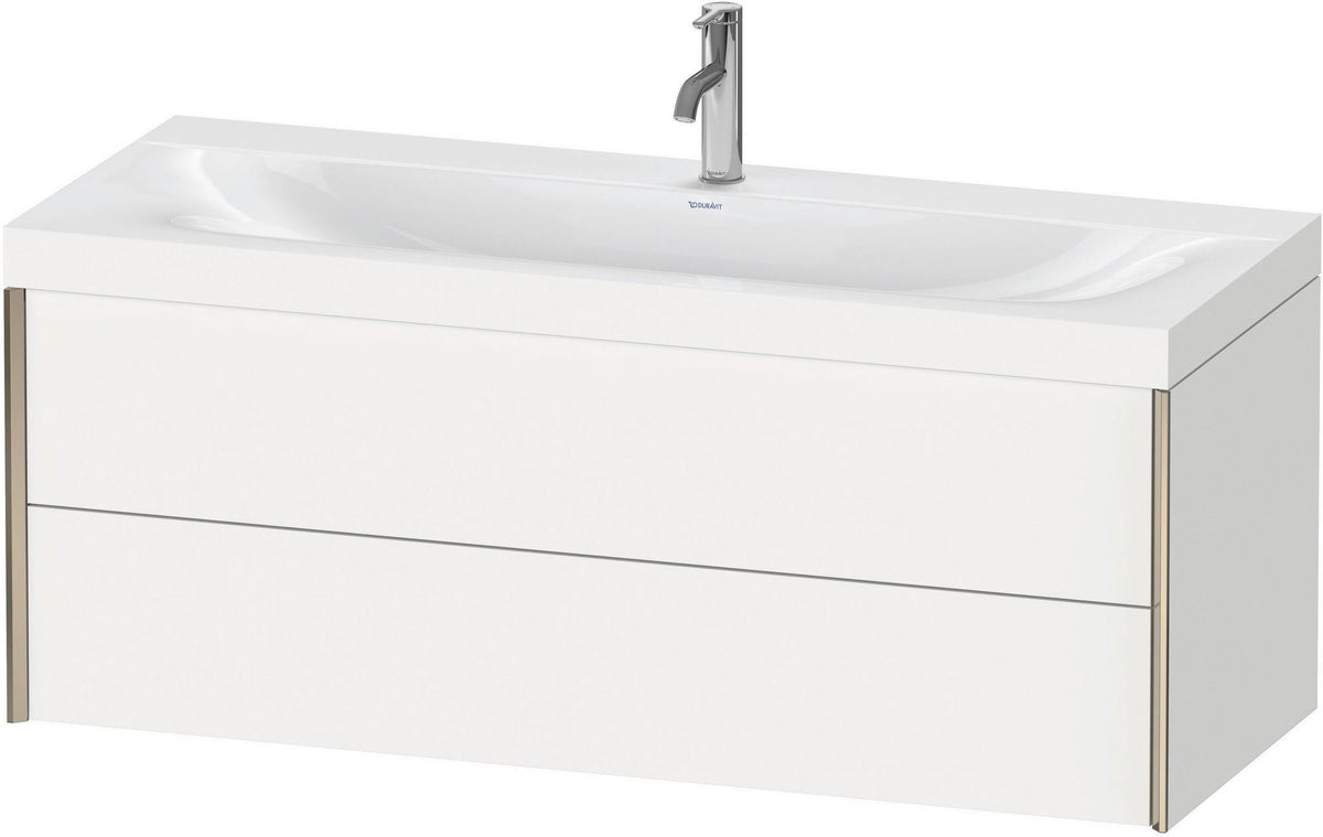 DURAVIT XViu c-bonded Waschtischset 1200 mm wandhängend mit 2 Schubkästen – Weiß