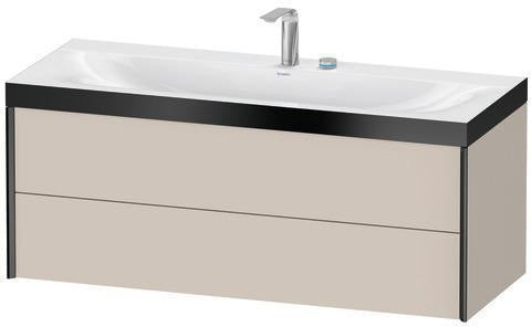 Duravit Möbelwaschtischset XViu 1200x480mm mit Unterbau, 2 Schubkästen, Ahorn mitte