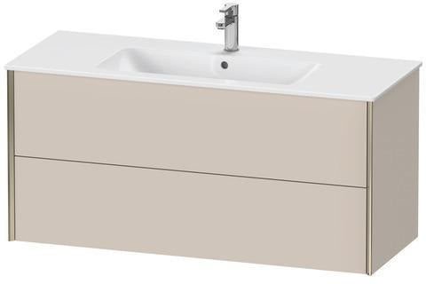 Duravit Waschtischunterbau XVIU 1210x560x480mm 2 Schubkästen Schürze s-matt Nussbaum
