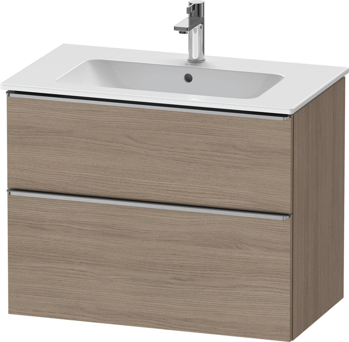 Duravit D-Neo Waschtischunterbau 810 mm Eiche Terra Matt mit 1 Auszug und Soft-Close