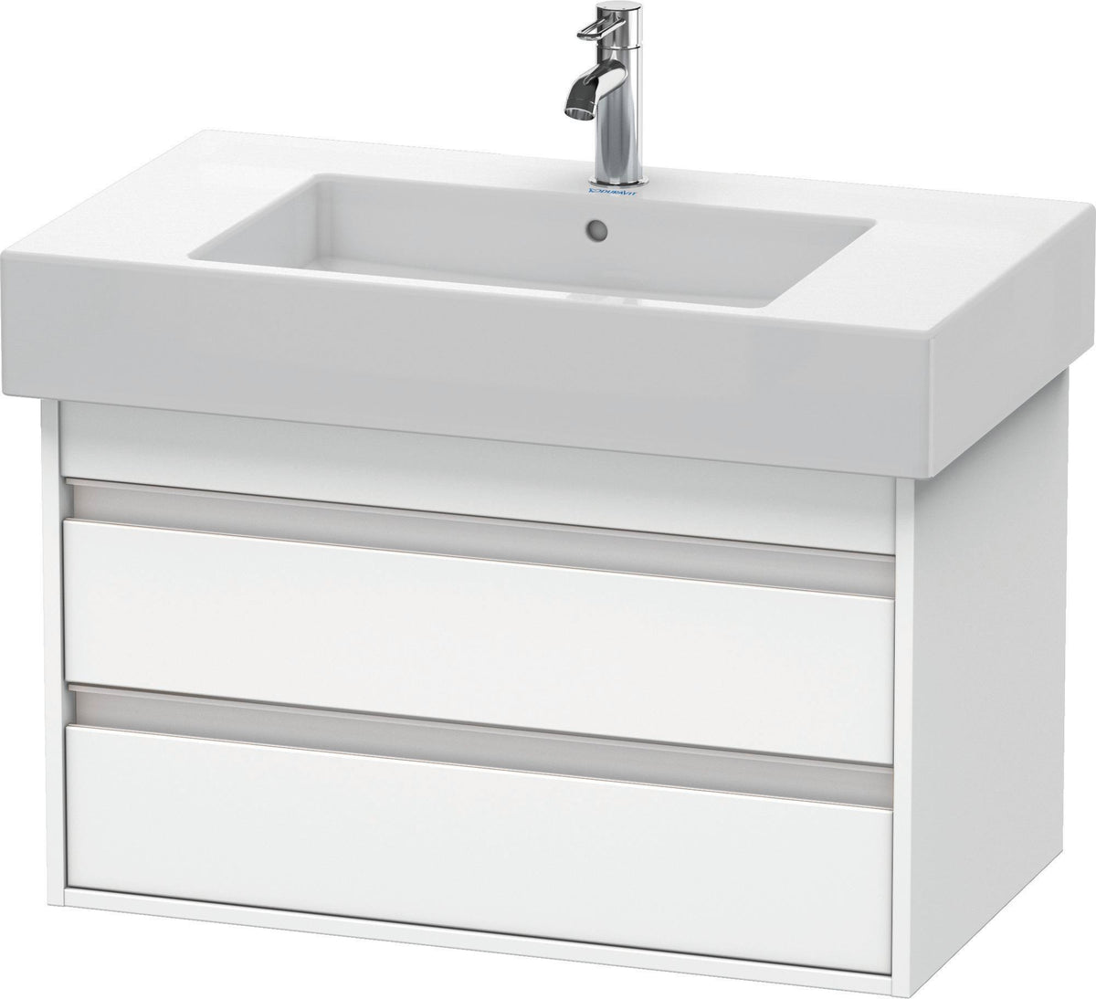 Duravit Ketho Waschtischunterbau wandhängend 800 mm, 2 Schubkästen, weiß matt – für Vero 032985