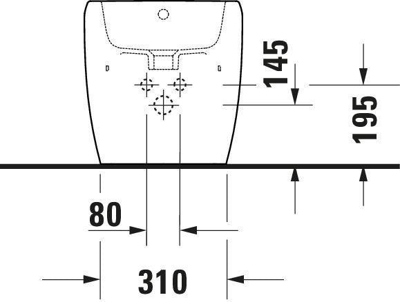 DURAVIT Qatego Stand Bidet 600 mm von Studio F. A. Porsche – Weiß Hochglanz, mit Überlauf und verdeckter Befestigung