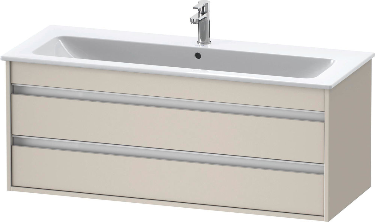 DURAVIT Ketho Waschtischunterbau 1200 mm betongrau matt mit 2 Schubkästen und Soft-Close