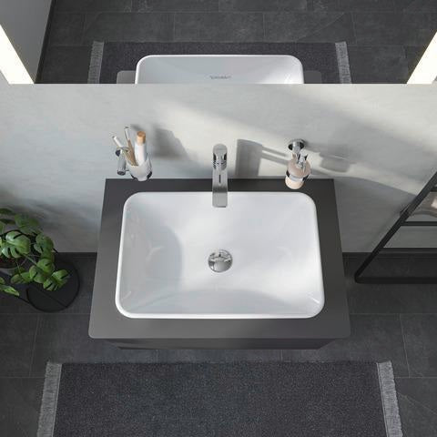 Duravit D-Neo Aufsatzbecken 400x400mm Weiß mit HygieneGlaze – Quadratisches Design
