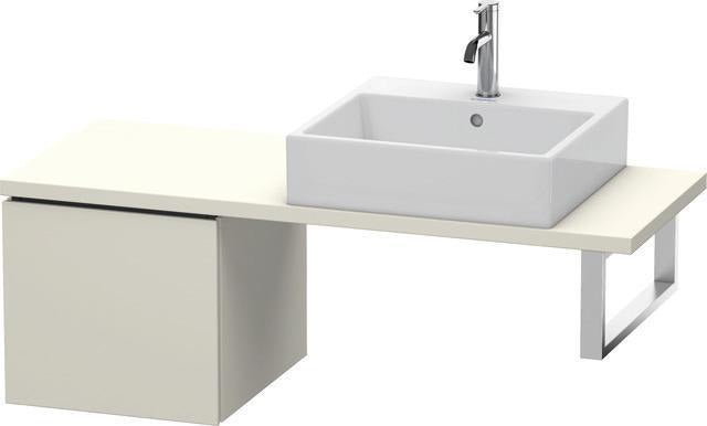 Duravit L-Cube Konsolenunterschrank 420 mm flannel grey hochglanz mit Tip-on-Technik