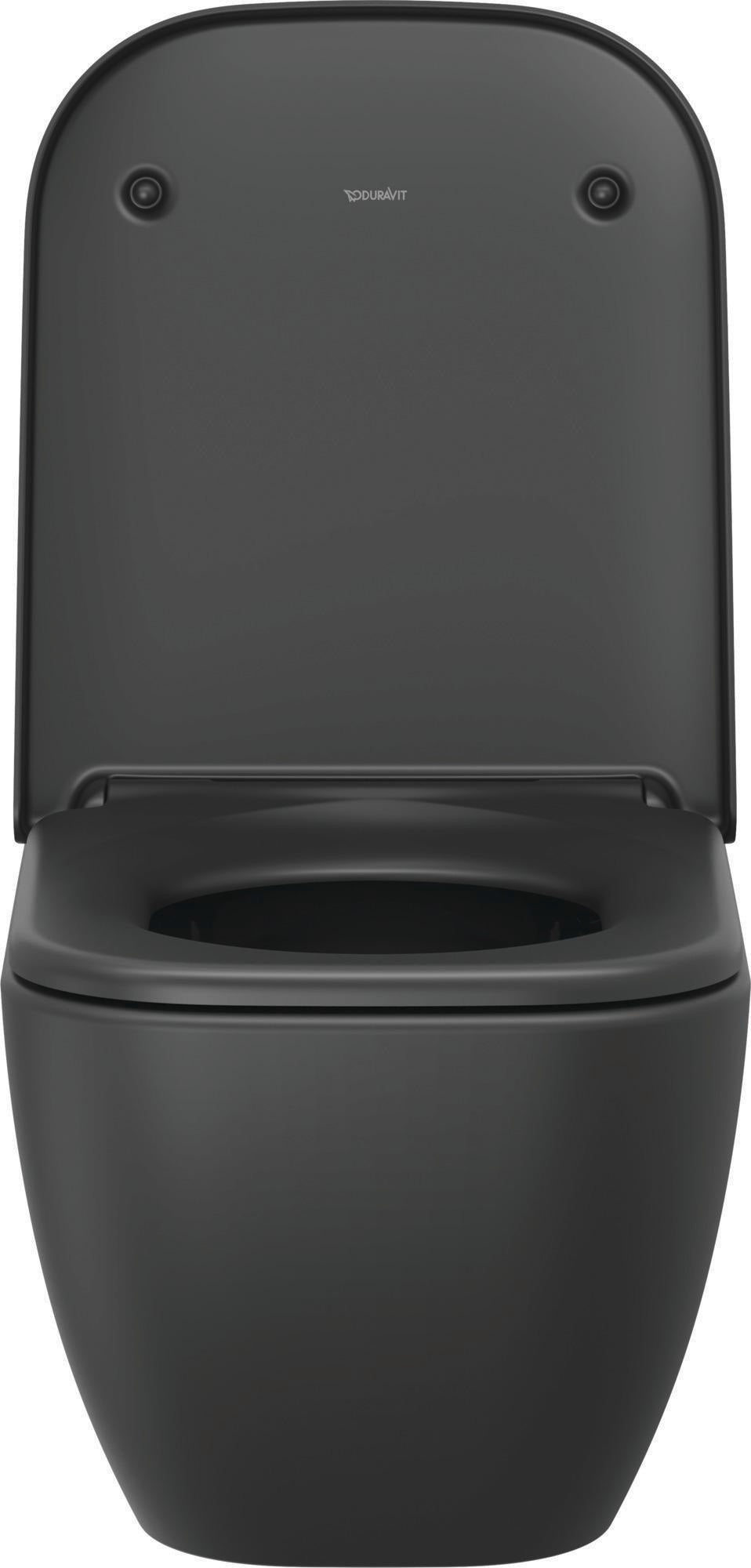DURAVIT WC-Sitz Happy D.2 Anthrazit matt mit Absenkautomatik und Edelstahl-Scharnieren