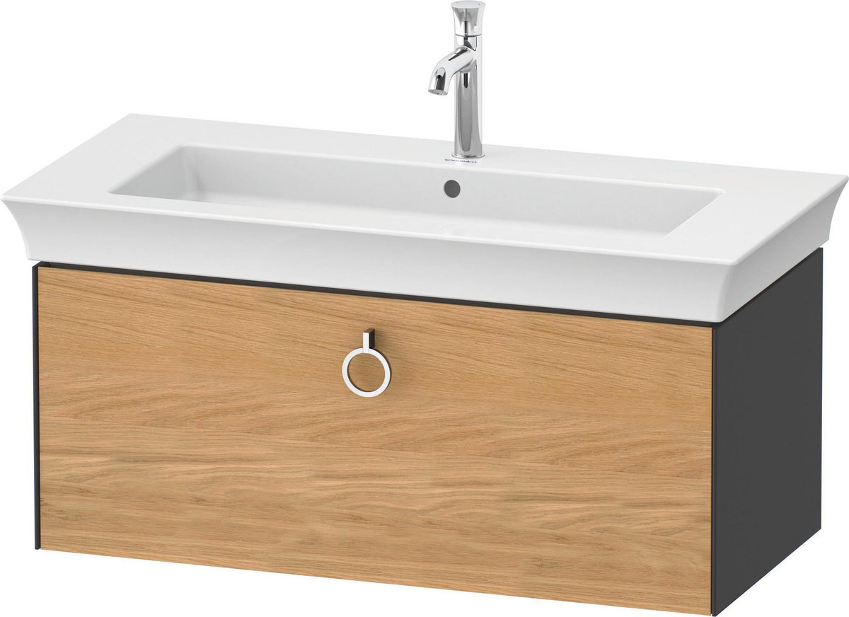 DURAVIT White Tulip Waschtischunterbau 984 mm, 1 Auszug, wandhängend, weiß seidenmatt, mit Griff