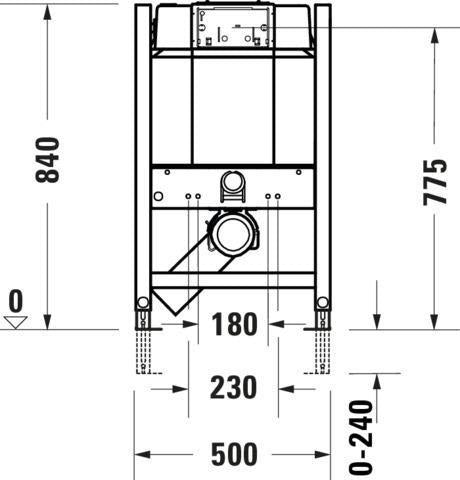 DURAVIT DuraSystem WC-Element Basic 84 cm – Vorwand-Installation mit Dual-Flush-Technologie