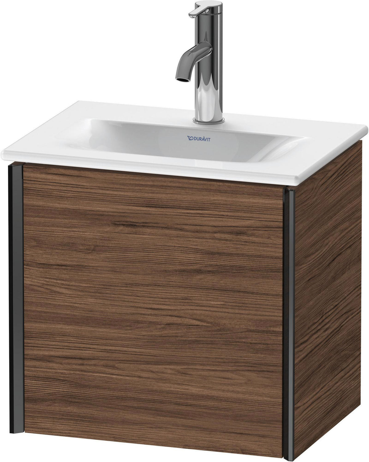 DURAVIT XViu Waschtischunterbau wandhängend, 1 Tür, Nussbaum dunkel, 397x430x310 mm, rechts