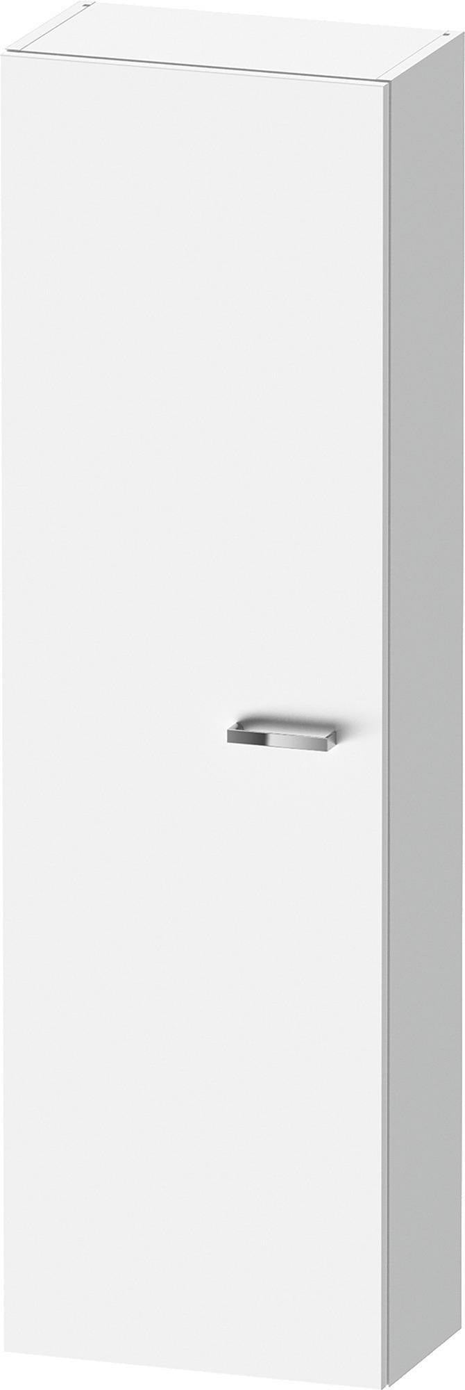 DURAVIT XBase Halbhochschrank 400 mm weiß matt, Anschlag links, mit Soft-Close und 4 Glasböden