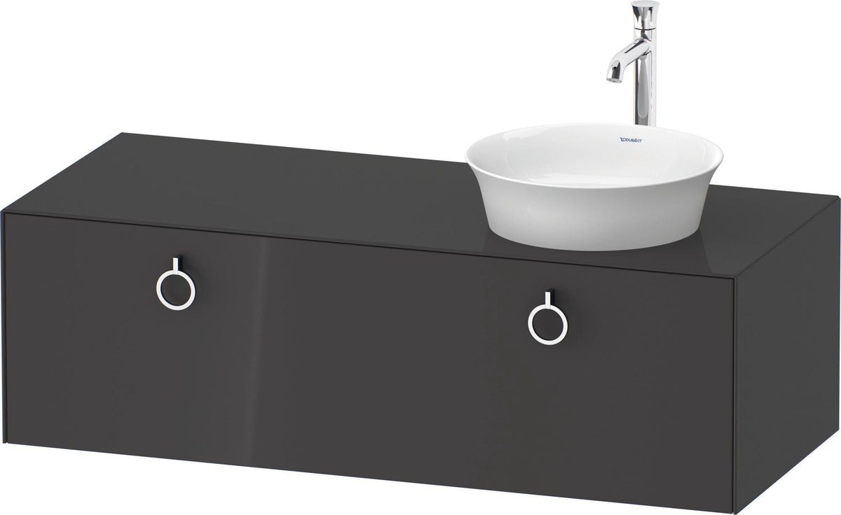DURAVIT White Tulip Waschtischunterbau 1300 mm wandhängend, 1 Auszug, weiß seidenmatt