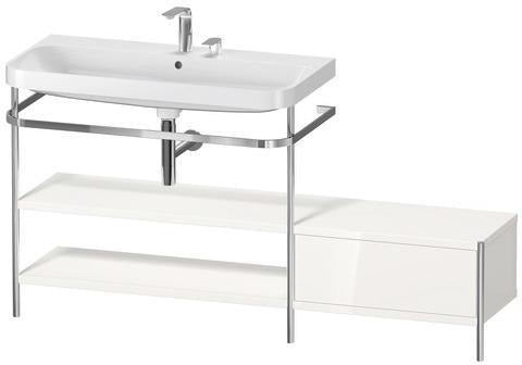 Duravit Waschtischset Happy D.2 Plus 1600x490mm ein Hahnloch taupe supermatt