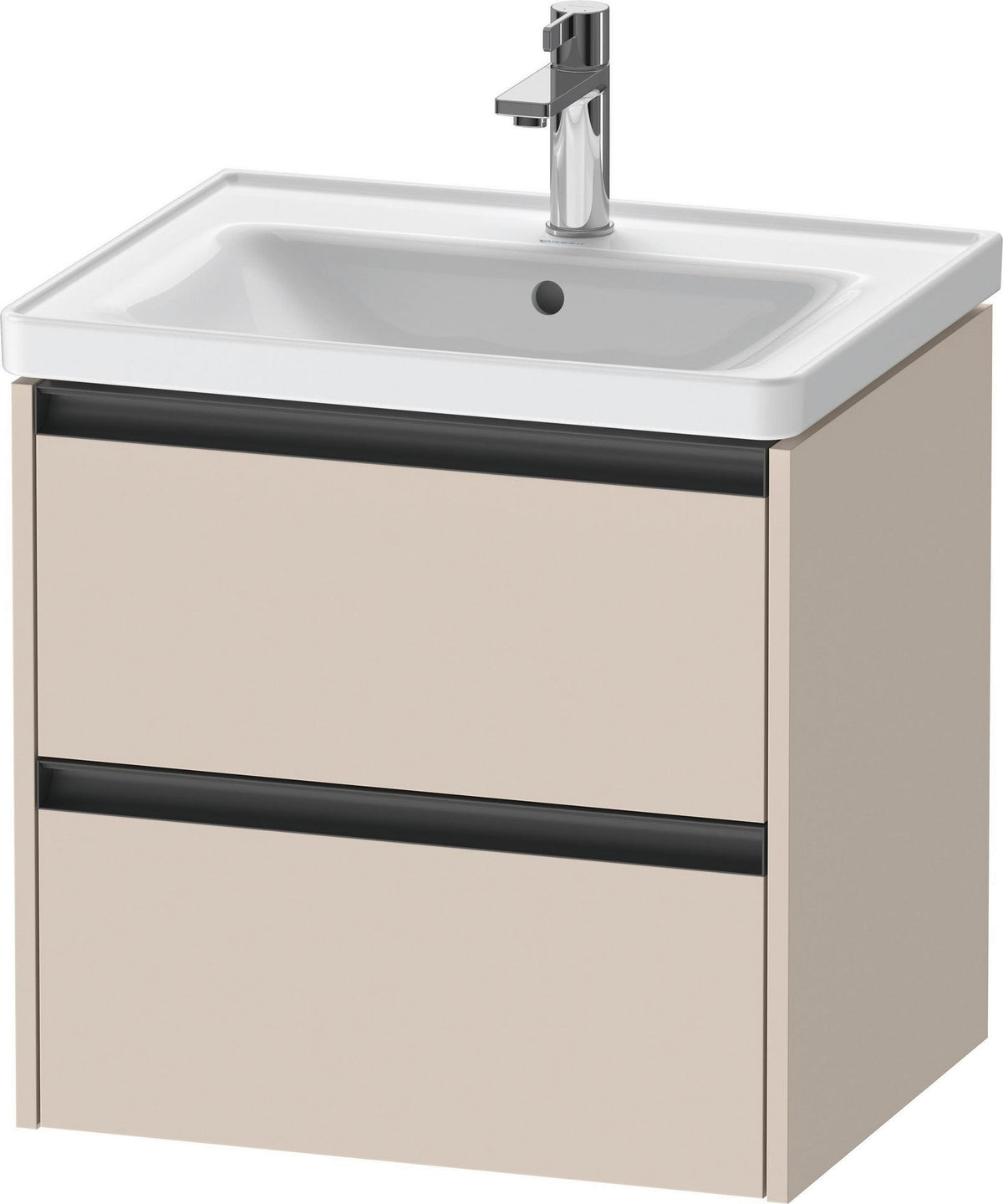 DURAVIT Ketho.2 Waschtischunterbau wandhängend 584 mm betongrau matt mit 2 Schubkästen