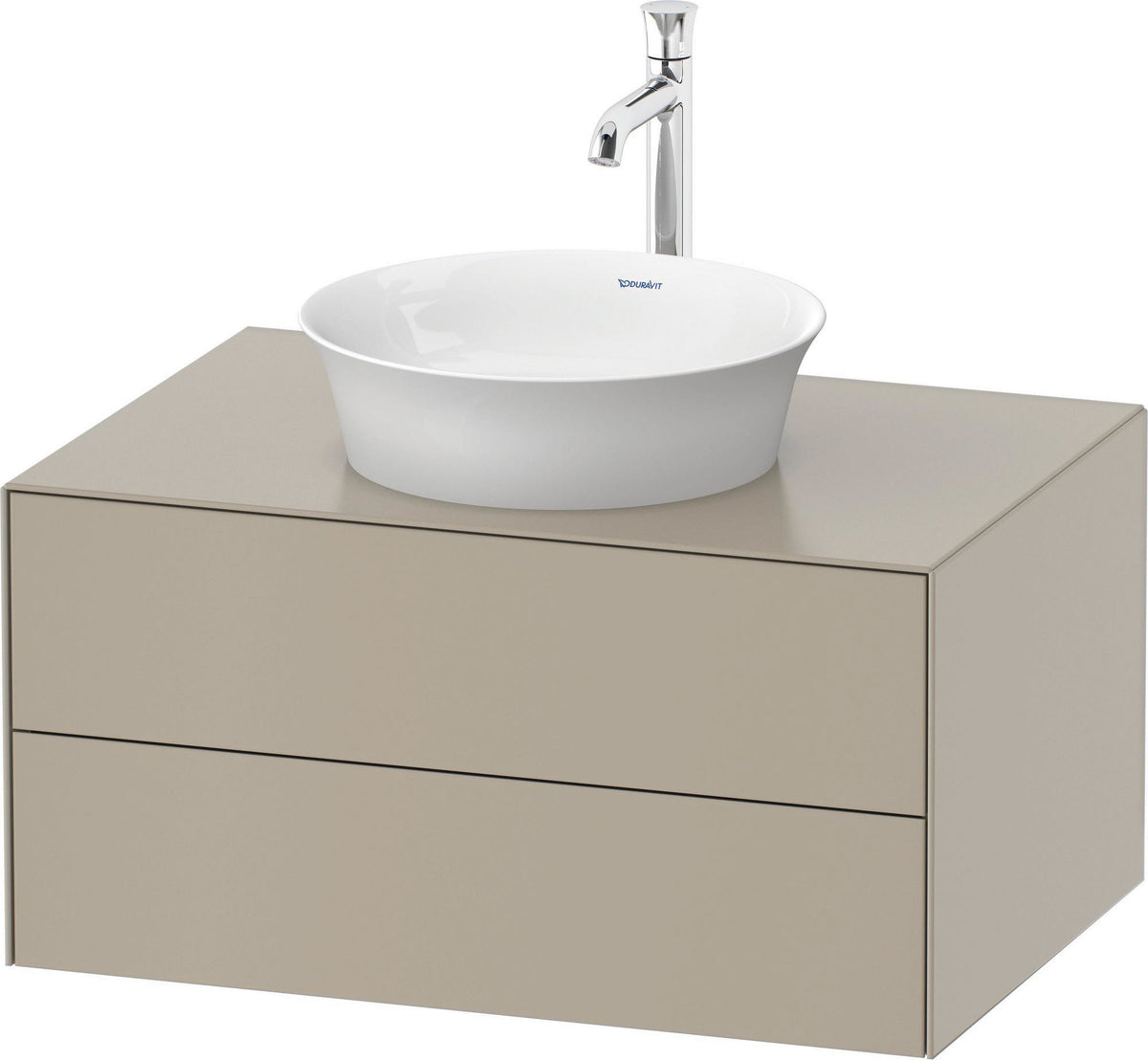 DURAVIT White Tulip Waschtischunterbau 800 mm wandhängend, 2 Schubkästen, weiß seidenmatt