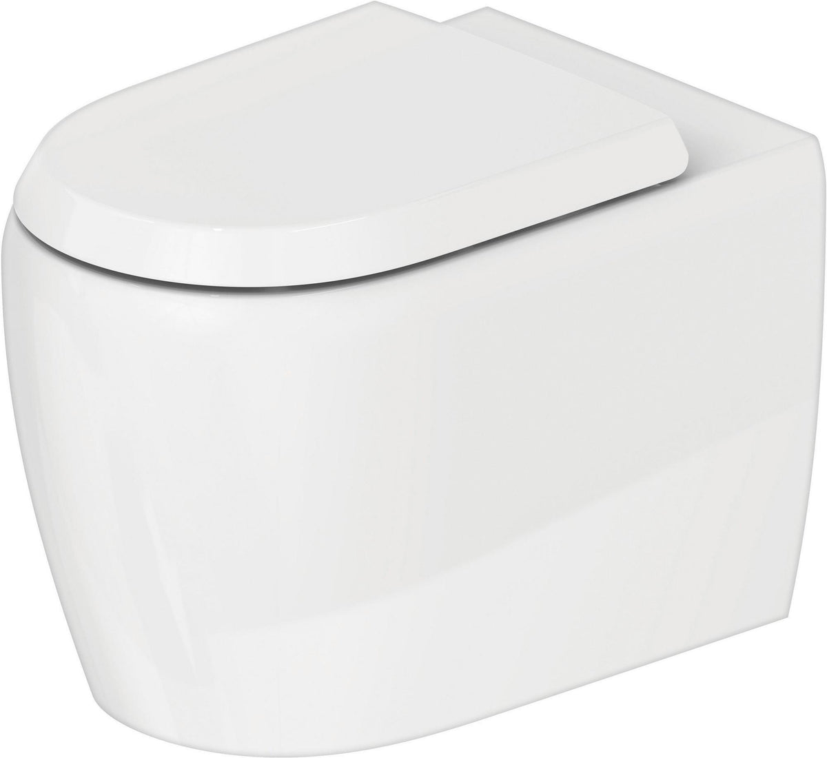 DURAVIT Qatego Stand-WC spülrandlos 600 mm, Abgang waagerecht, weiß HG