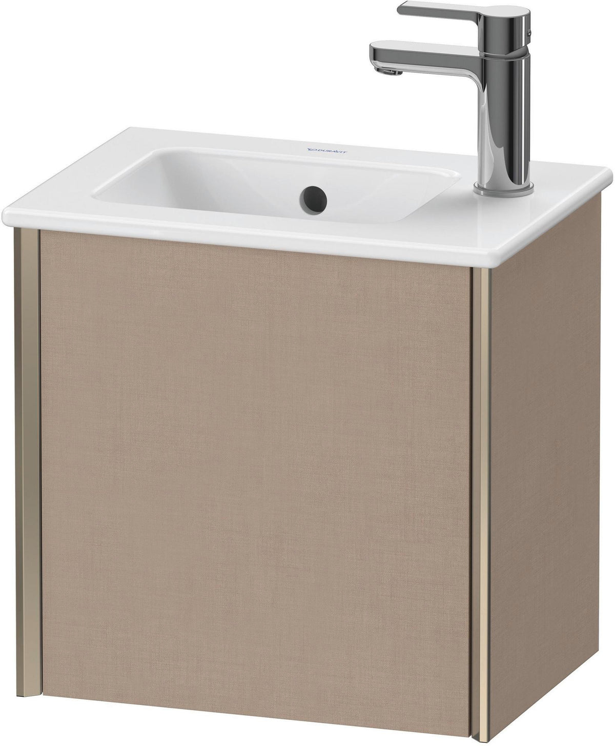 Duravit XViu Waschtischunterbau wandhängend, 1 Tür links, 410 mm, basalt matt