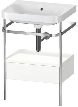 Duravit Waschtischset Happy D.2 Plus 575x490mm taupe supermatt mit Hahnloch