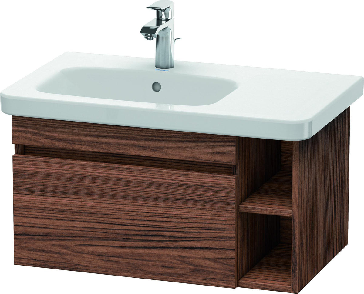 DURAVIT DuraStyle Waschtischunterbau 730 mm betongrau matt – wandhängend mit 1 Auszug & 2 offenen Fächern