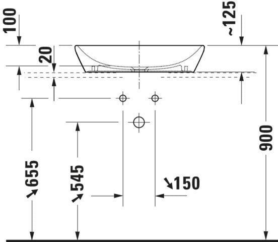 Duravit D-Neo Aufsatzbecken 400x400mm Weiß mit HygieneGlaze – Quadratisches Design