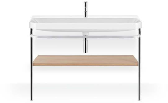 Duravit Happy D.2 c-shaped Waschtischset 1175 mm mit Metallkonsole und Waschschüssel