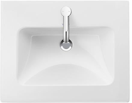DURAVIT ME by Starck Möbelwaschtisch 530 mm, 1 Hahnloch, mit Überlauf, weiß