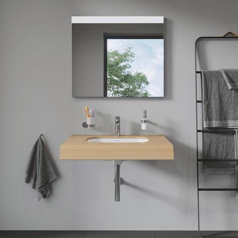 Duravit Einbauwaschtisch D-Code 495 mm, Unterbau, mit Überlauf, ohne Hahnloch, weiß