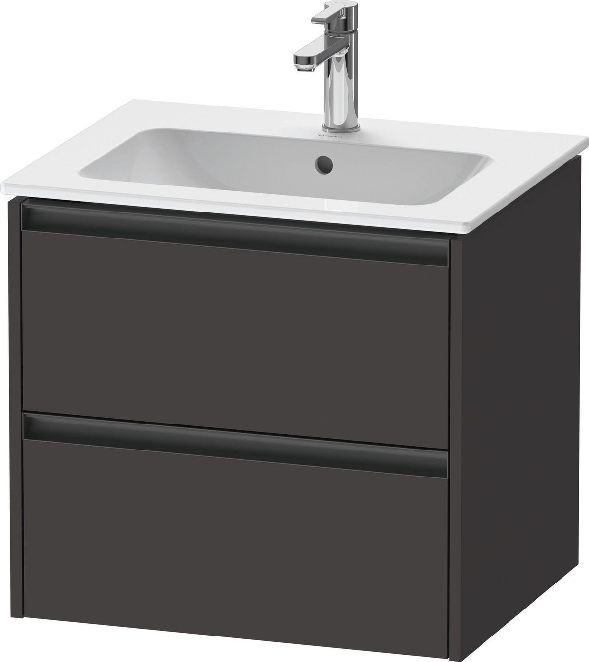 DURAVIT Ketho.2 Waschtischunterbau 610 mm betongrau matt mit 2 Schubkästen und Soft-Close