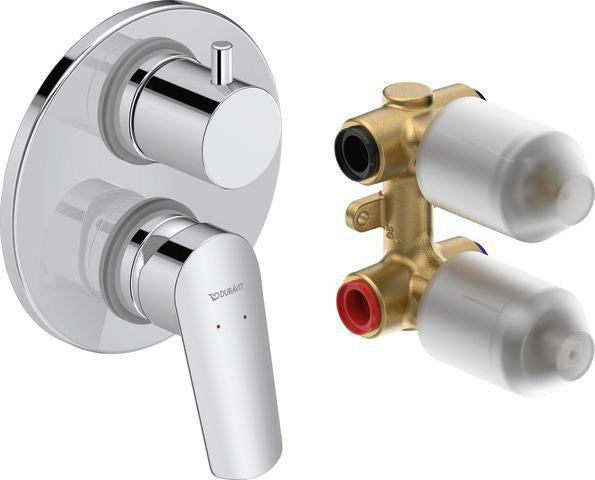 DURAVIT Duravit No.1 Einhebelmischer Unterputz Set Keramikmischsystem mit Umstellventil Chrom