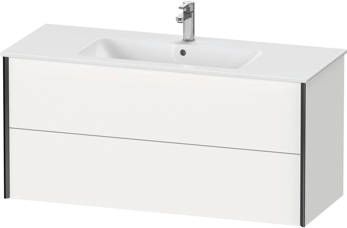 Duravit XViu Waschtischunterbau wandhängend 1210 mm, 2 Schubkästen, champagner matt/weiß matt