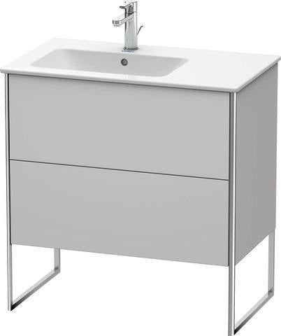 Duravit XSquare Waschtischunterbau 810x832x478mm mit 2 Auszügen, s-matt Eiche, integriertes Fußgestell