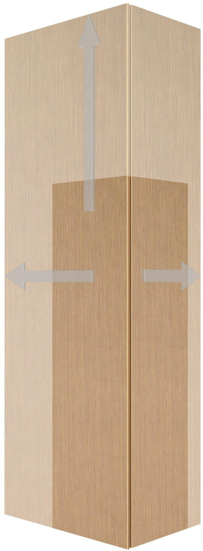Duravit Hochschrank L-Cube 243x500x1760mm, 1 Tür links, Eiche Natur – Wandhängend mit Soft-Close