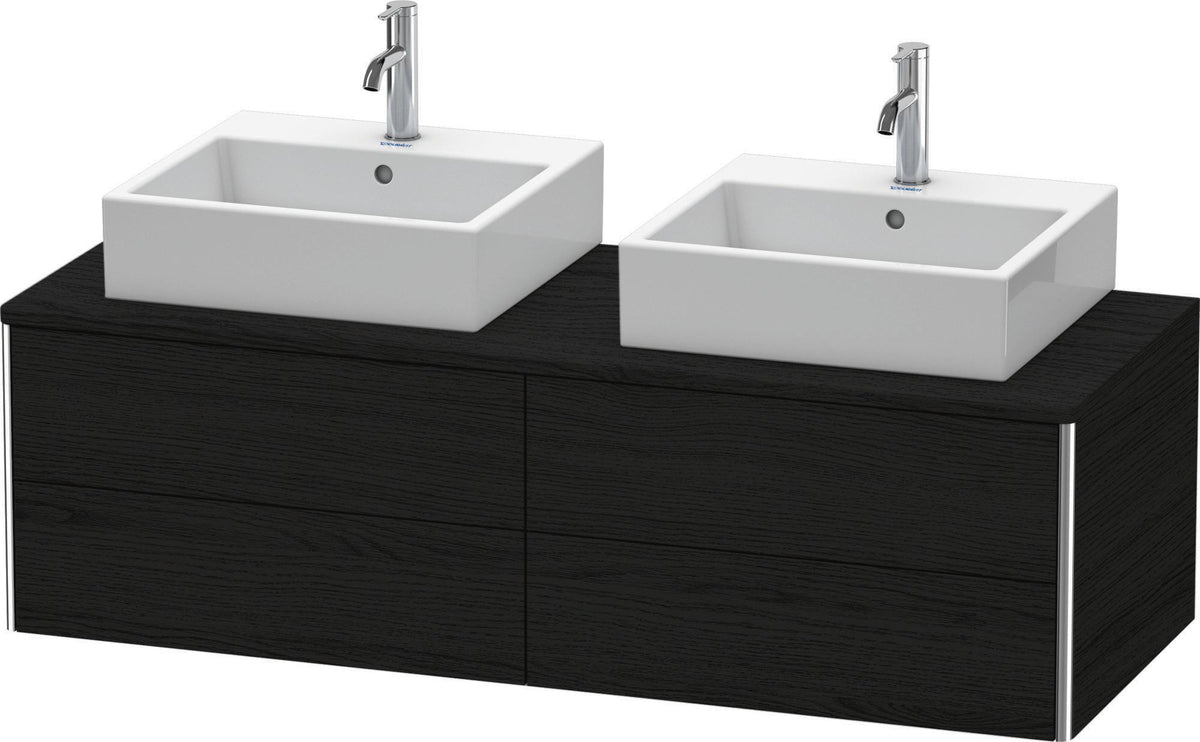 DURAVIT XSquare Waschtischunterbau 1400 mm, 4 Schubkästen, wandhängend, Betongrau Matt