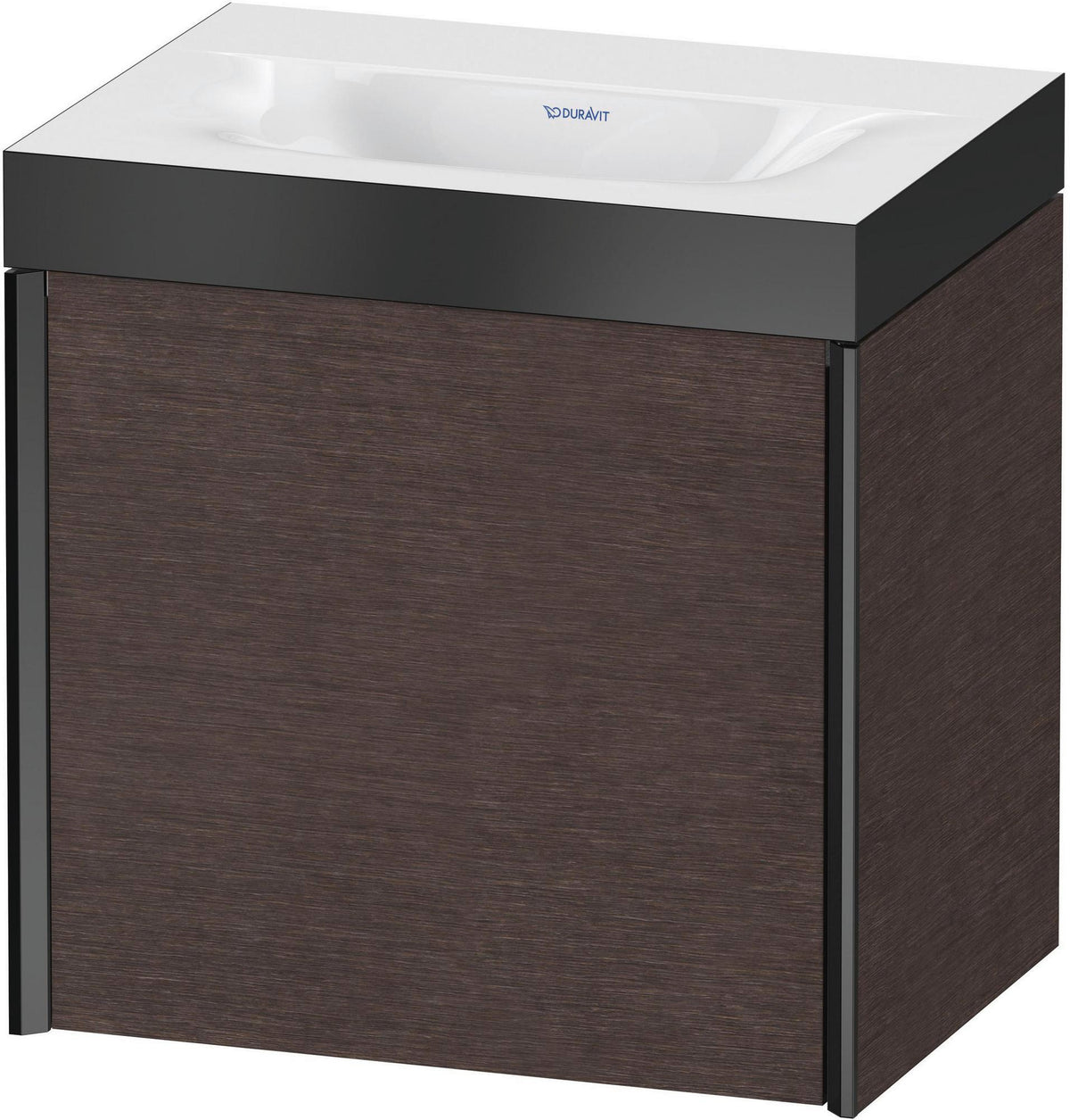 DURAVIT XViu Waschtischunterbau 460 mm – c-bonded Set, 1 Tür, Eiche-Schwarz