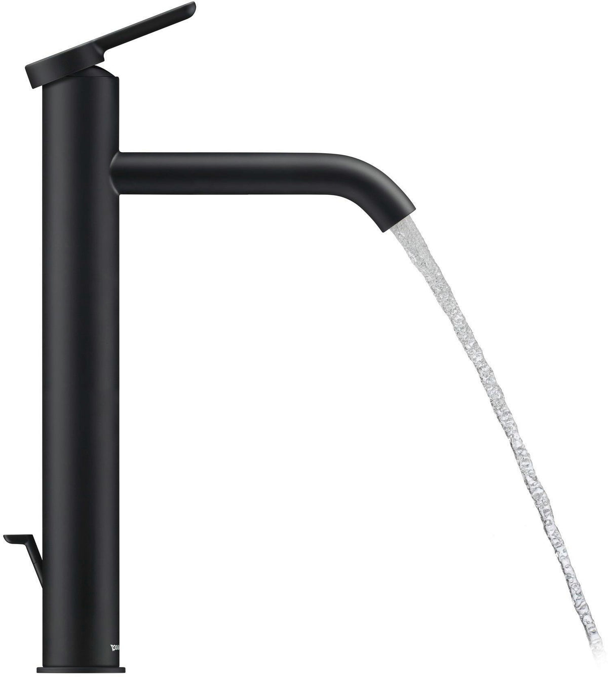 Duravit C.1 Einhebel-Waschtischmischer XL 166 mm mit Zugstange, Schwarz Matt